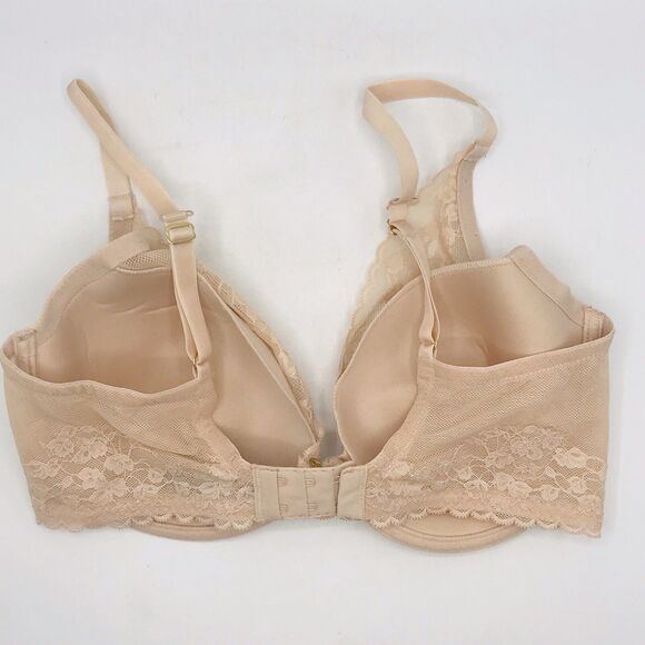 Natori Bra Tan Lace Underwire Adjustable Clasp Back Classic Loungewear 34DDD - Picture 2 of 8